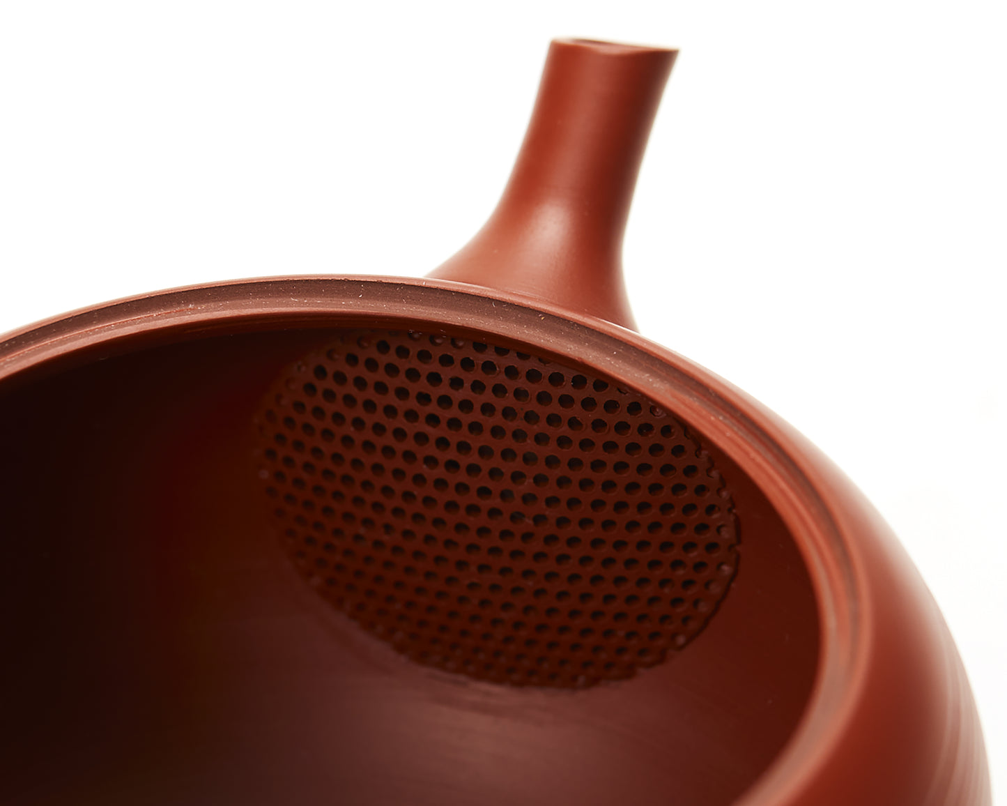 Hokuryu No.16 Vermilion Mud Hiramaru Sendan Kyusu teapot